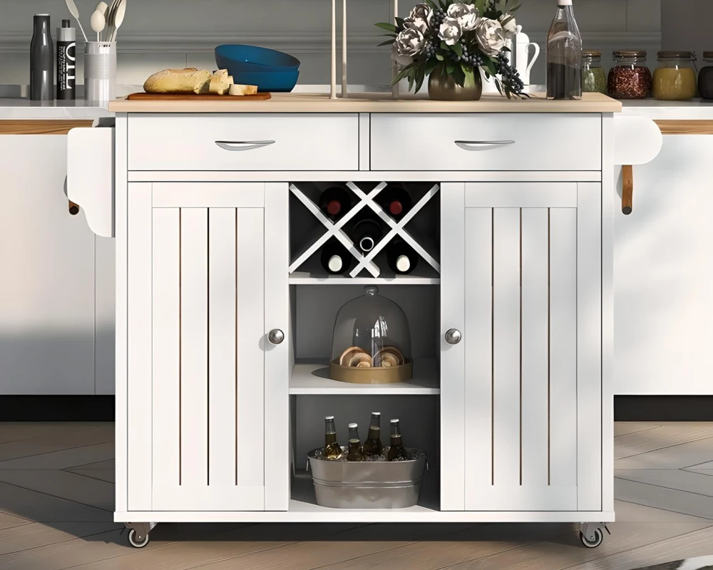 small kitchen island on wheels